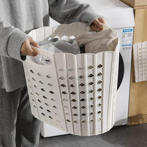 Cesta de almacenamiento, cesta de plástico para ropa sucia, cesta de  lavandería sucia, cubo de almacenamiento de cocina resistente, cesta de