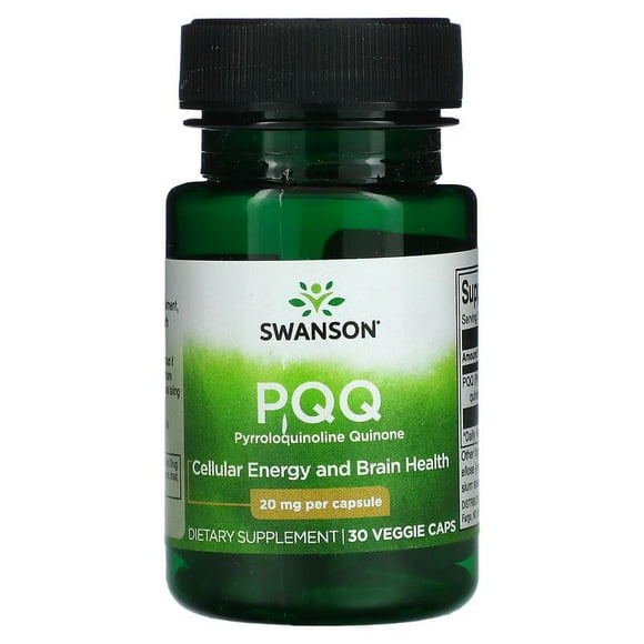swanson  pqq 20 mg 30 cápsulas suplemento para el apoyo del cerebro