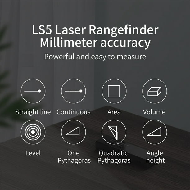 Telémetro láser, medidor láser de 50 m, pantalla LCD retroiluminada y modo  pitagórico, mide distancia, área y volumen TUNC Sencillez
