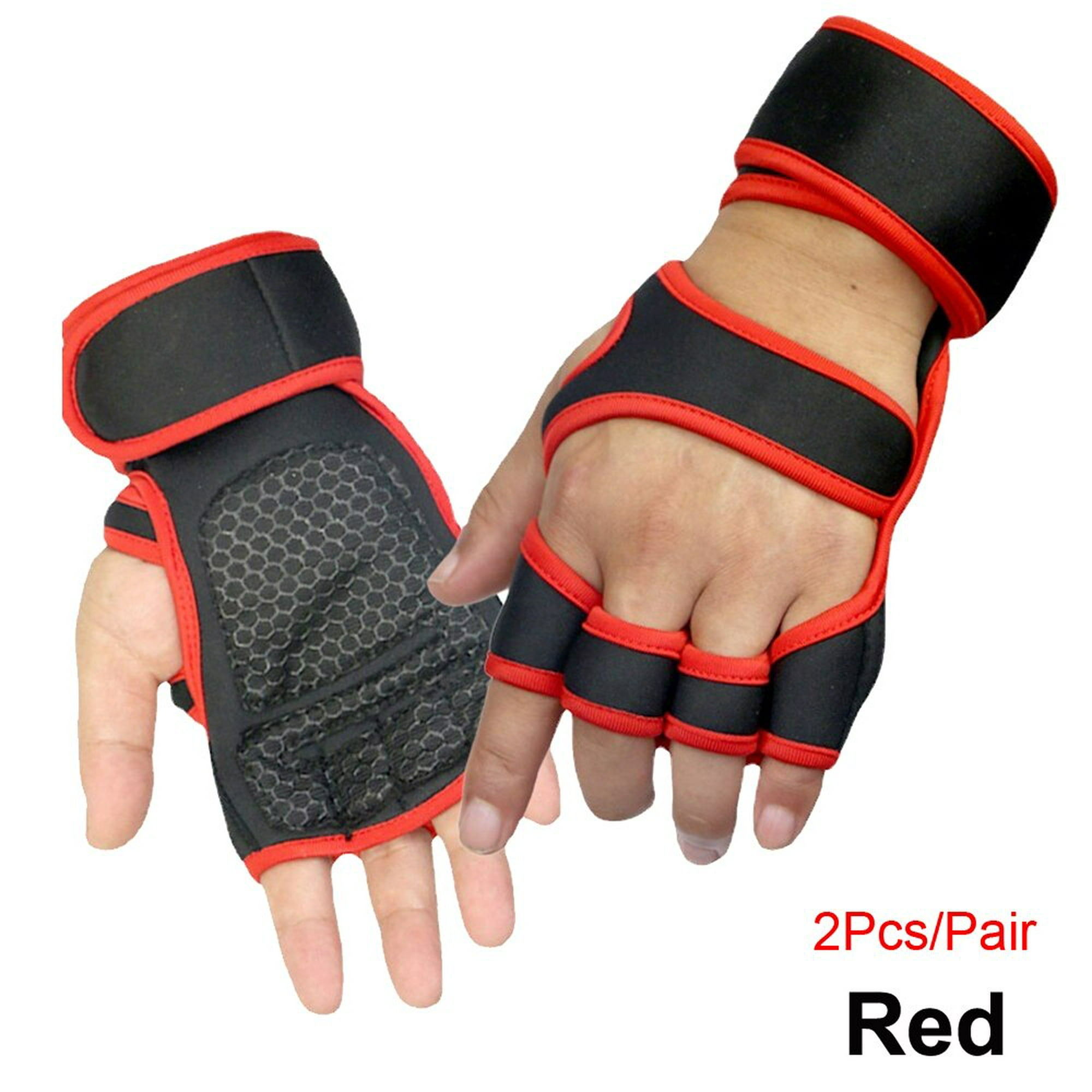 Guantes de entrenamiento para levantamiento de pesas para hombre y mujer,  protectores de manos para fitness, culturismo, gimnasia, gimnasio, muñeca y  Palma, 1 par