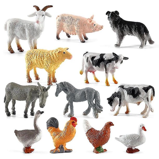 Paquete Figuras Juguetes Animales De La Granja