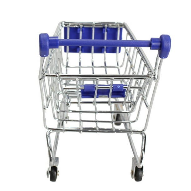  Mini carrito de compras de 12 piezas, mini carrito de  supermercado, juguete de almacenamiento de supermercado, 6 colores, mini  carrito de comestibles, carrito de compras de metal, modo de : Juguetes