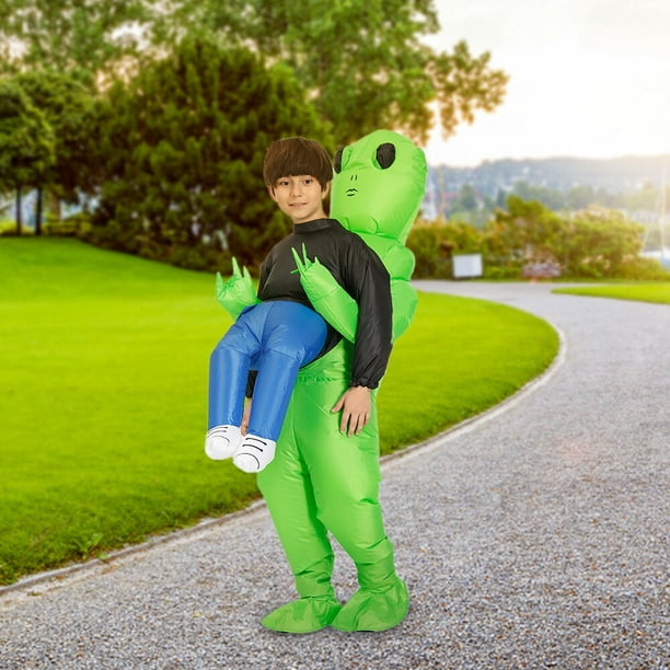 Disfraz de Alien Hinchable verde para adultos