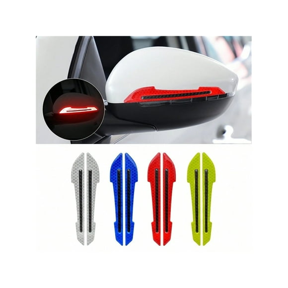 boost your cars safety  style  1 pair of reflective side mirror stickers