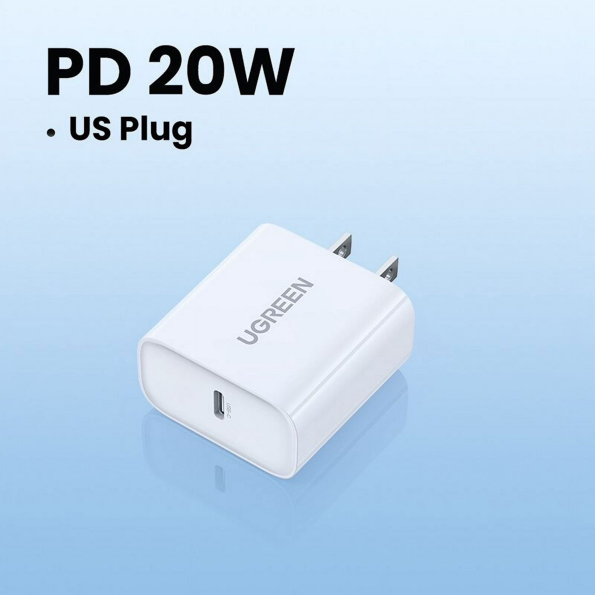 UGREEN 20W Cargador USB C Portátil Carga Rápida Compatible con
