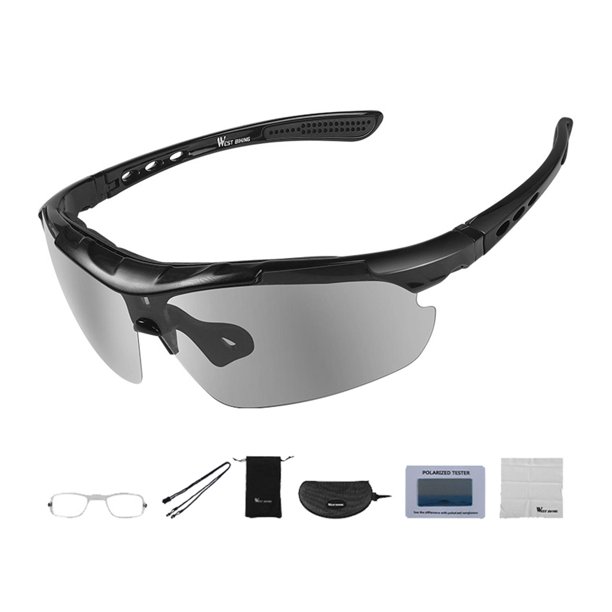 Comprar Gafas fotocromáticas para ciclismo con protección UV, lentes de  alta transmitancia, diseño no sensorial, gafas para bicicleta para hombres  y mujeres