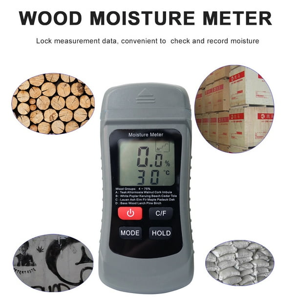 Medidor Digital de humedad de madera, higrómetro de pared