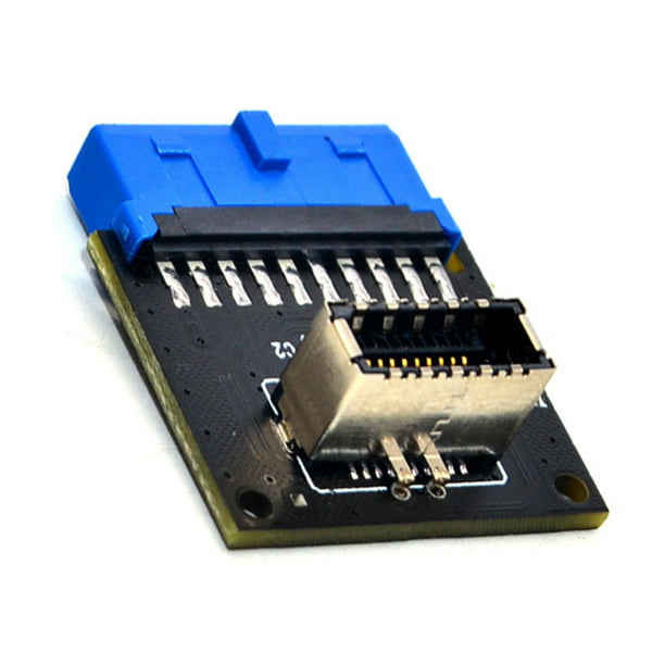 Adaptador de panel frontal USB, adaptador de cabezal vertical USB C, USB  3.1 tipo E Key-A a USB 3.0 convertidor de cabecera de 20 pines para placa