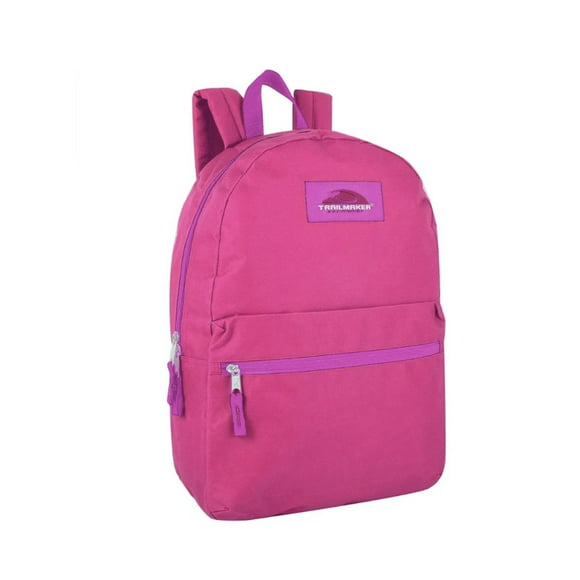 mochila escolar trailmaker unisex 17 correas acolchadas rosa neon trailmaker 8606 rosa neon