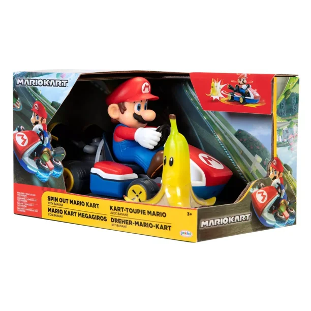 Carro Mario Kart Deluxe Giratorio 360 Grados Con Accesorio Banana ...
