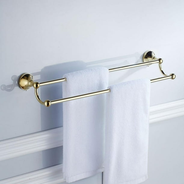 Toallero de baño, toallero de acero inoxidable, soporte para toallas de  barra individual, barra de toalla montado en la pared, ahorra espacio  soporte