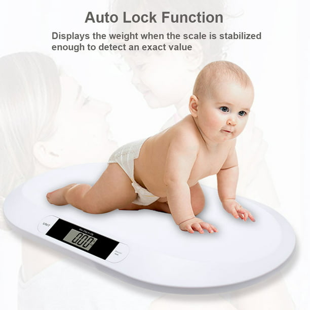  Báscula para bebés, 44.1 lbs, pantalla LCD digital de 44  libras, báscula multifuncional para niños, báscula para mascotas, báscula  para bebés, con una tecla, báscula de pesaje precisa electrónica para bebés