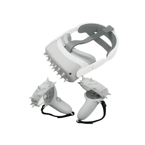 Funda protectora de silicona para auriculares Meta Quest 3 VR, cubierta  facial para la cabeza, almohadilla para los ojos, botón de agarre, tapa