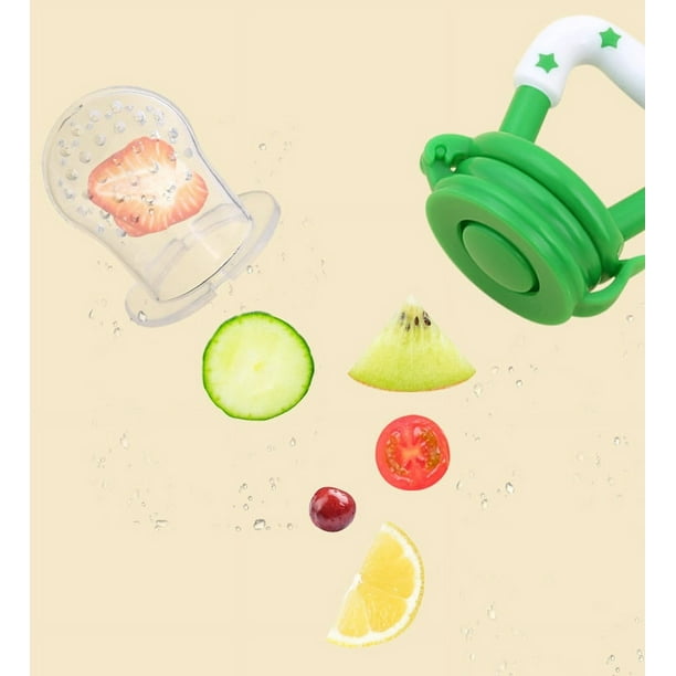 Alimentador de frutas para bebés Chupete Alimentador de alimentos frescos,  Juguete de dentición de frutas para niños pequeños y niños Zhivalor  Mordederas y Chupones
