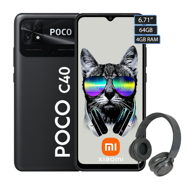 Smartphone Xiaomi Poco C40 64gb 4gb Más Audifonos Negro Bodega Aurrera En Línea 9845