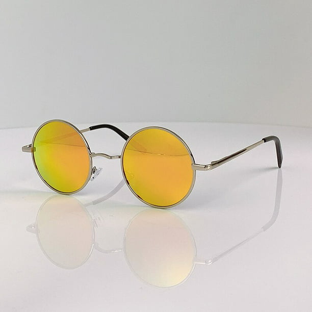 Gafas de sol polarizadas redondas Retro Vintage para hombres y mujeres,  gafas de sol de diseñador de marca, marco de Metal de aleación, lentes  negras, gafas de conducción, UV400 Fivean unisex