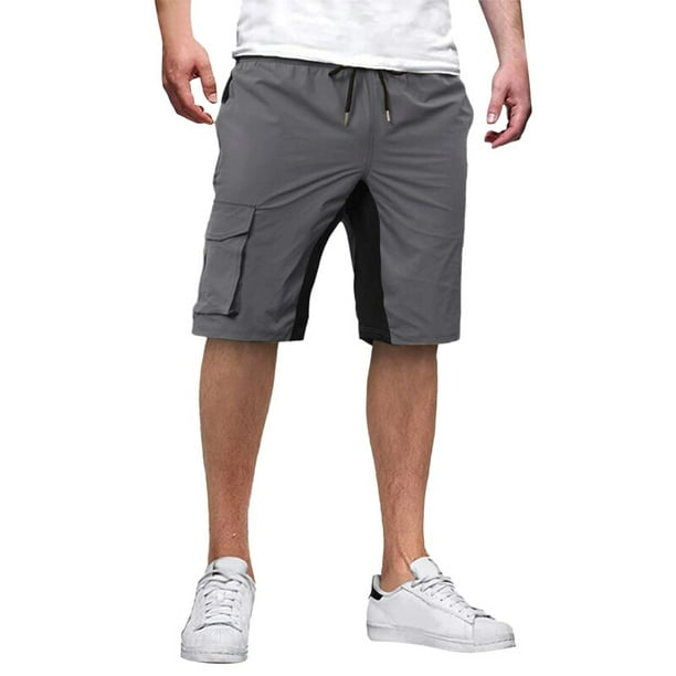 Pantalones cortos de trabajo informales para hombre, Shorts holgados con  múltiples bolsillos para deportes al aire libre, verano, 2023