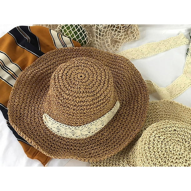 Sombrero para la playa de hombre con caprlina de paja bicolor y