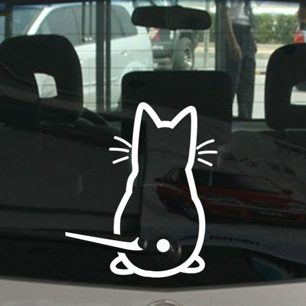 Pegatina de limpiaparabrisas de gato pegatinas de limpiaparabrisas trasero  de coche pegatina de coche bonita pegatinas de coche personalizadas  creativas gato amarillo Zefei Wu 9024735040330