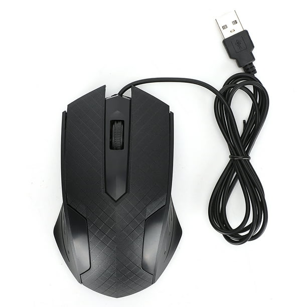 Ratón con cable, herramienta profesional para ordenador portátil de  oficina, 2400dpi, diseño de ingeniería humana, negro Q57