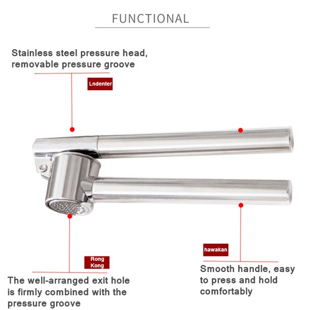  ITTA Exprimidor de ajo multifuncional 2 en 1 y picador de  jengibre, prensas de ajo de acero inoxidable, cortador/cortador/cortador,  cortador de ajo, cortador de verduras, herramienta de cocina (aluminio) :  Hogar