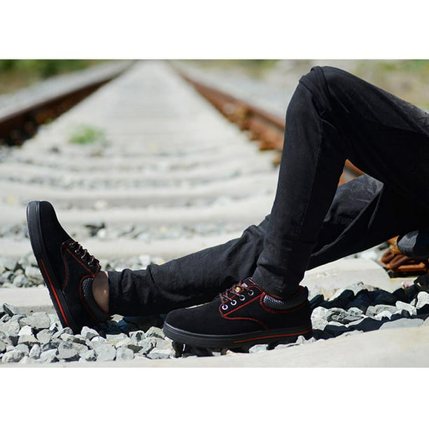 Zapatos De Seguridad para Hombre con Puntera De Acero Mujer Calzado De  Trabajo Zapatos De Deportivos Transpirables Construcción Botas Trekking  Negro Azul Gris Verde Rosa 36-48 EU Negro 36 : : Moda