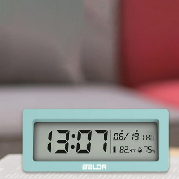 Reloj de pared Digital grande moderno con fecha, , , temperatura interior,  calendario silencioso, reloj despertador para adultos mayores, Sunnimix reloj  digital grande