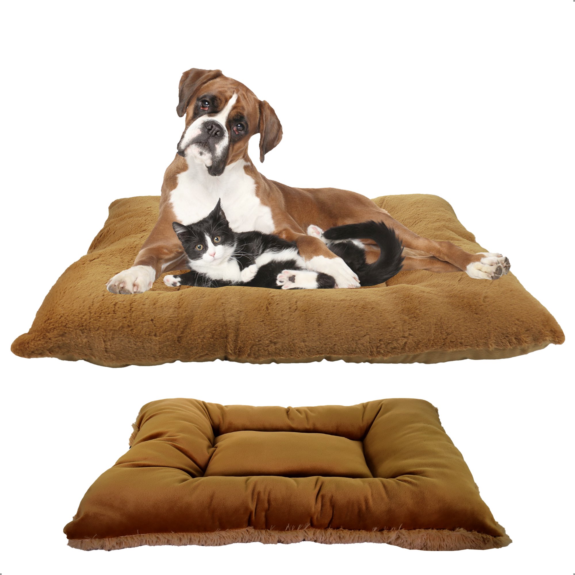 KROSER Tapete para cama de perro para gatos pequeños, medianos, grandes y  extragrandes, elegante colchón para perro (fresco y cálido) con forro