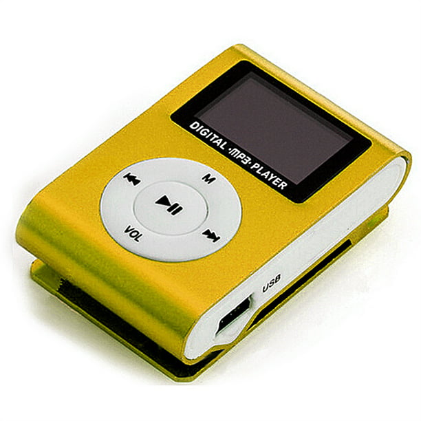 Mini reproductor de música MP3 portátil Reproductor de MP3 con clip de  metal con soporte Eccomum Reproductor de mp3