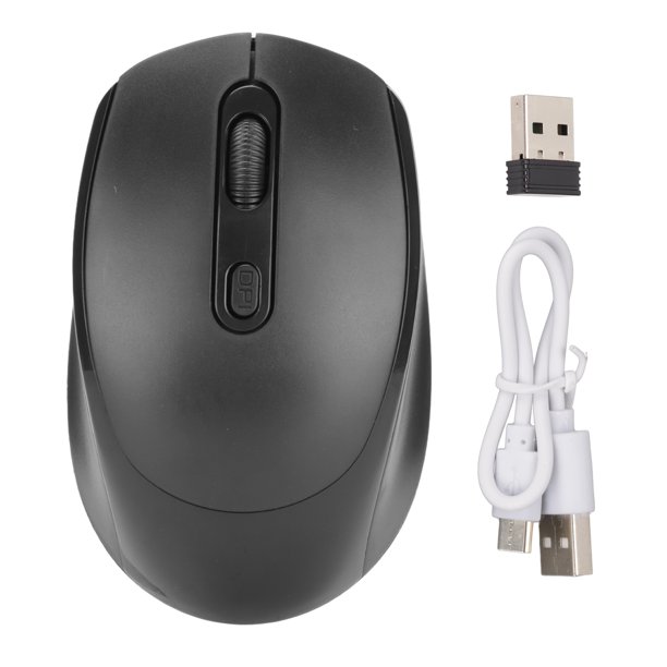 Mouse Inalámbrico, Ratón Recargable Wireless 2.4G Ergonómico