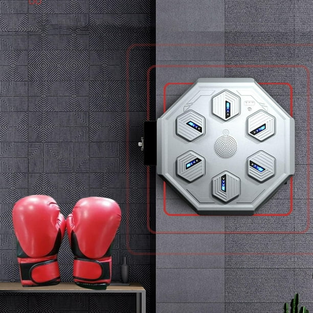 Música electrónica Boxeo Pared Objetivo Boxeo Práctica Montado en la pared  Hogar BT dual y guantes Sunnimix entrenador de boxeo