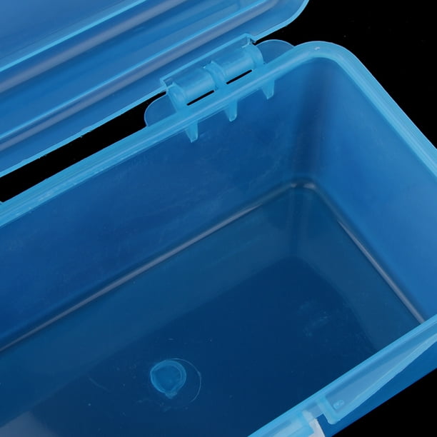 Caja de almacenamiento de plástico '' con bandeja, organizador  multipropósito y estuche de almacenamiento para manualidades y cosméticos ,  Azul BLESIY