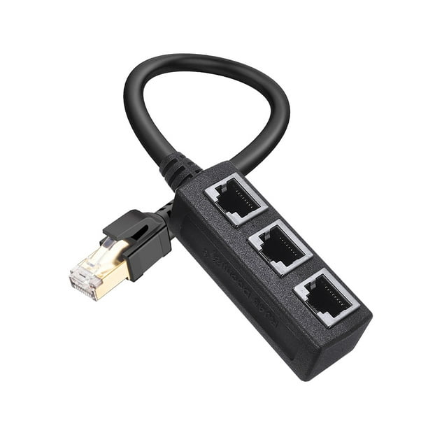 Adaptador USB (macho) (hembra) a RJ45 - Adaptador de extensión LAN USB a  RJ45 sobre cable Cat5/ Cat5e/ Cat6