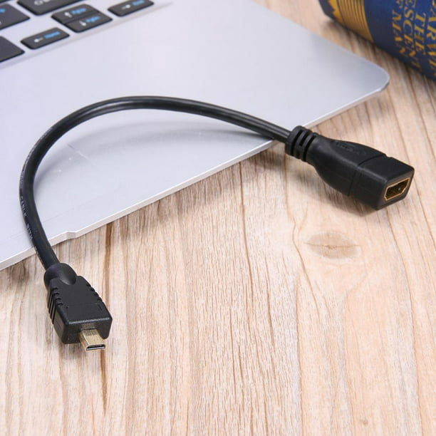 Micro HDMI-compatible Macho a HDMI-compatible Hembra Adaptador Conector  Cable Corto 17cm Ndcxsfigh Nuevos Originales