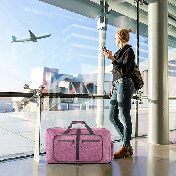 Bolsa de viaje plegable, bolsa de equipaje de mano impermeable, bolsas de  viaje bolsa deportiva para mujeres y hombres para viajes de fin de semana