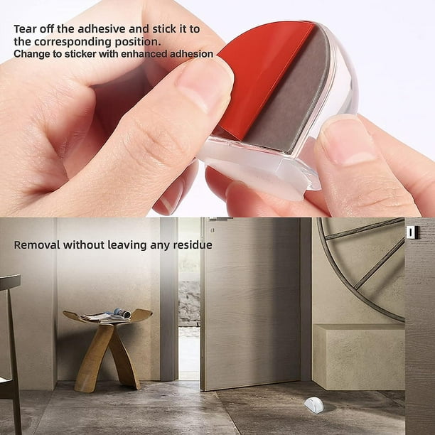 Tope puerta adhesivo transparente