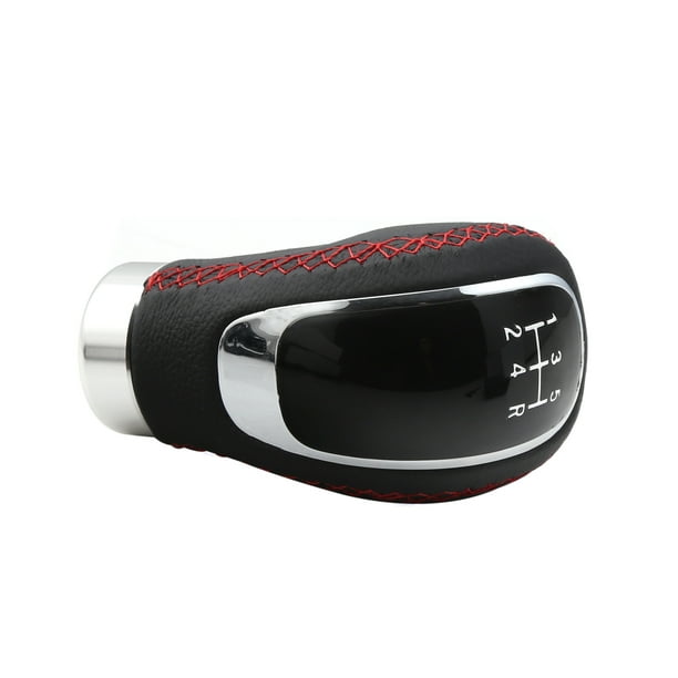  Qiilu Pomo de palanca de cambios universal de 5 velocidades  para coche, manual/automático para interior de coche, pomo de palanca de  cambios (rojo) : Automotriz