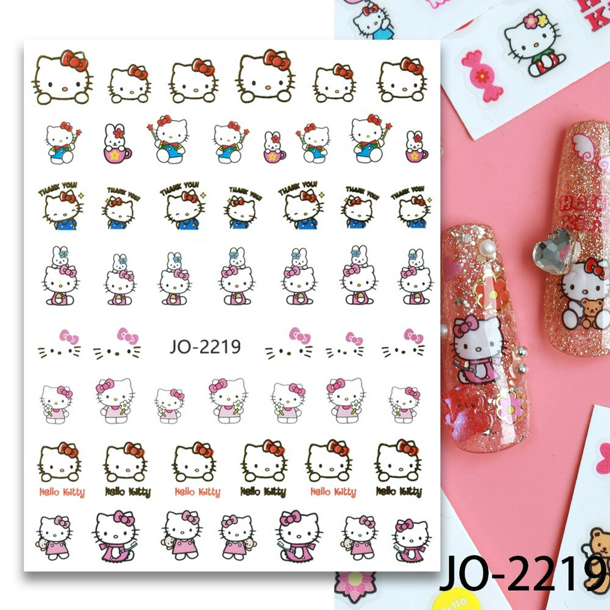 Stikers de Uñas Hello Kitty - Encanto y Diversión en Tus Manicuras