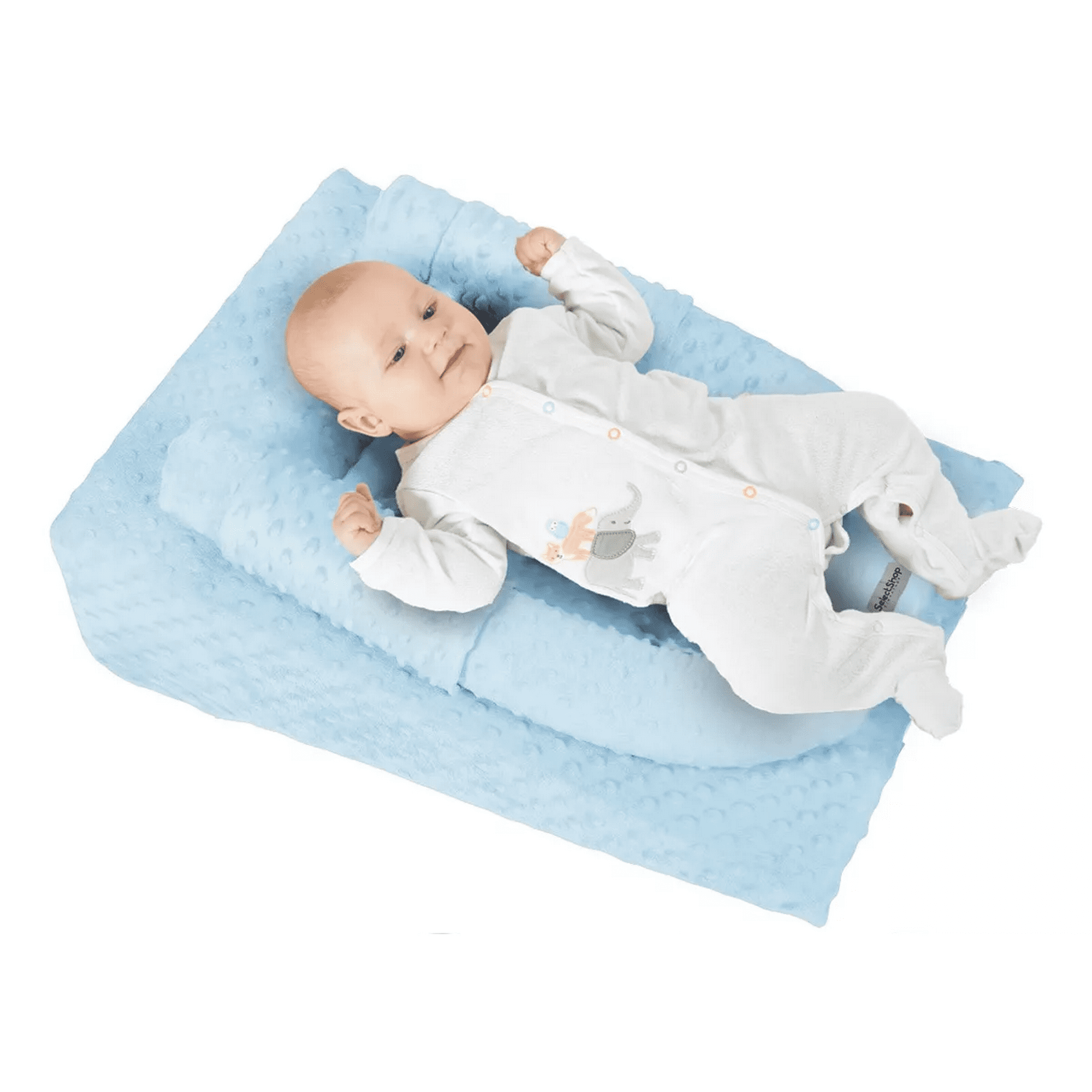 Cojín Antireflujo Bebé Impermeable Azul Teraflex 61x61x12cm