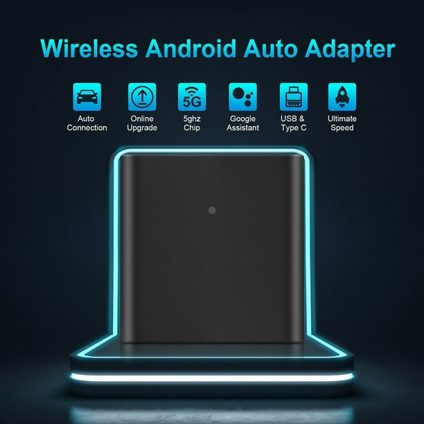 Adaptador inalámbrico Android Auto, Android Auto Dongle inalámbrico 2023  actualizado, convertir OEM con cable Android Auto a inalámbrico, WiFi