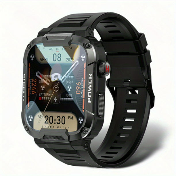 Reloj inteligente de estilo militar para hombre para teléfonos Android,  resistente al agua, reloj inteligente Bluetooth resistente al agua para  llamar