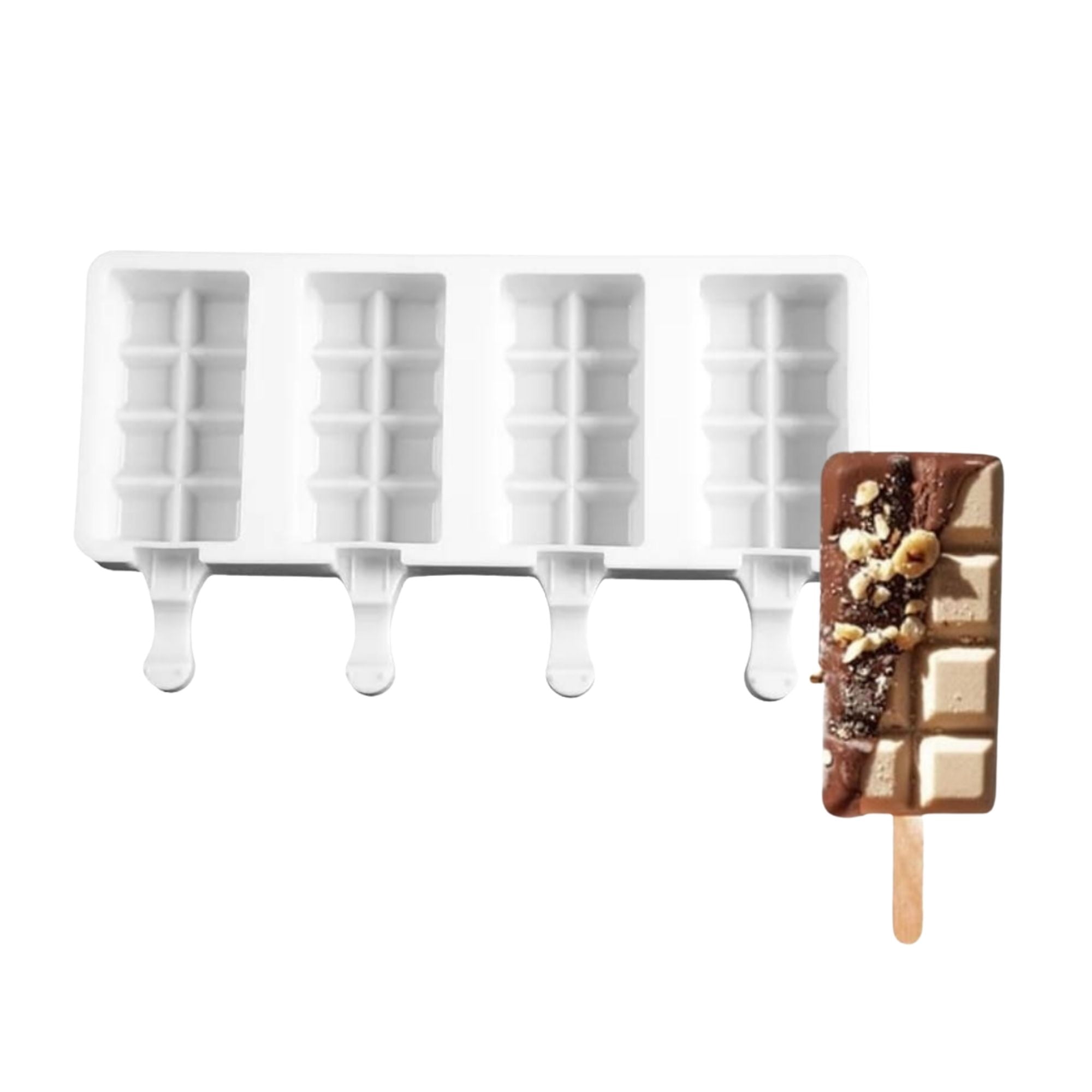 COOK WITH COLOR Molde para paletas – Moldes reutilizables para paletas de  hielo de 12 secciones para yogur congelado, helados, helados y paletas