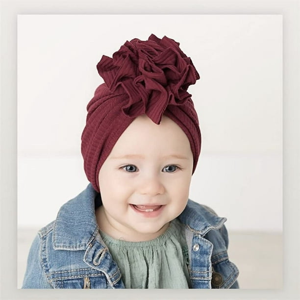 Gorros turbante de bebé con lazo para niñas, gorro suave para nudos para  niños pequeños