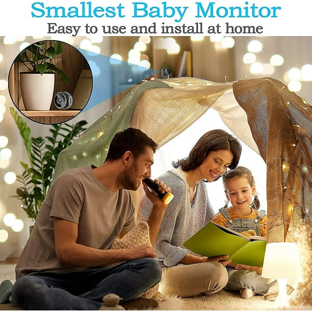Mini cámara mejorada inalámbrica oculta Wifi niñera cámara monitor para  bebé 1080p Hd grabadora de video interior de seguridad para el hogar con  aplicación de teléfono de alimentación en vivo visión n