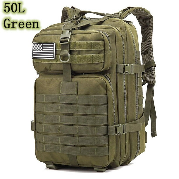 Mochila táctica militar de gran capacidad de 50L para hombres, mochila  impermeable para exteriores, mochila para senderismo, Camping, bolsas de  Marrón