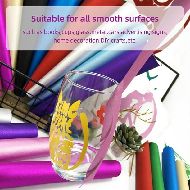 Vinilo adhesivo holográfico con purpurina para manualidades, 30,5 x 30,5 cm  / 12 x 12 pulgadas, Abanopi Película de vinilo