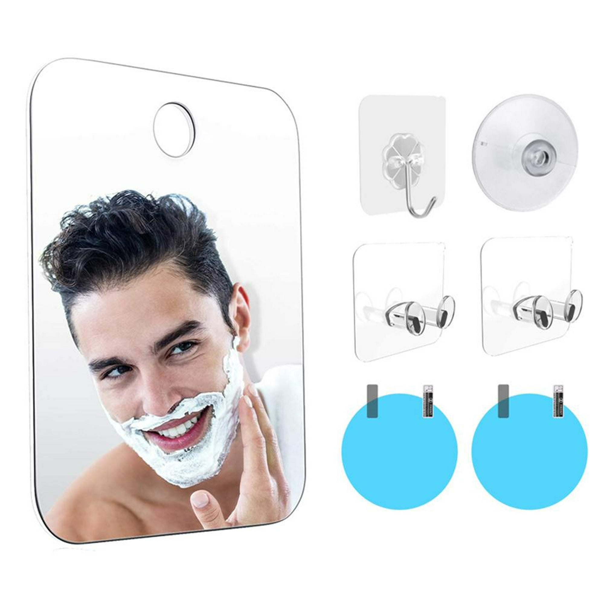 Espejo de baño sin niebla Espejo de afeitar de ducha con ventosa Maquillaje  antivaho de montaje en pared de baño