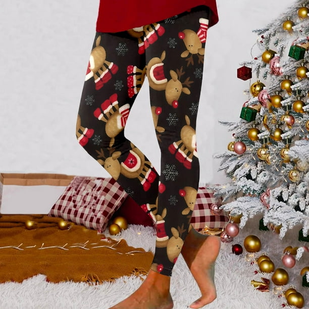 Gibobby Leggings de Navidad para mujer Leggings deportivos estampados  navideños de moda informal par Gibobby
