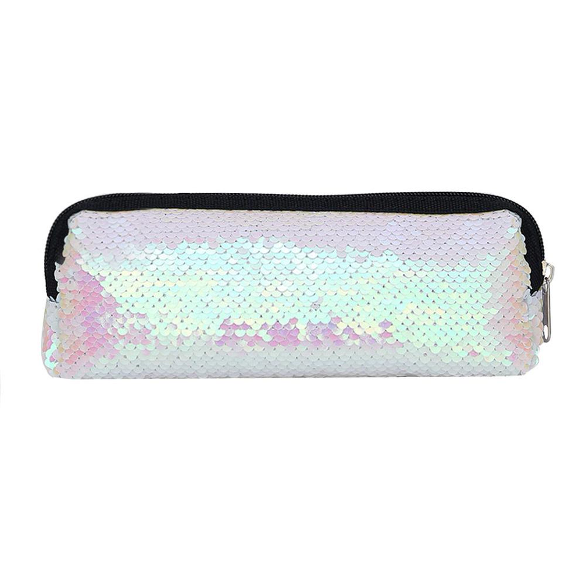 Estuche de lápices clásico con bolsillo cosmético cosmético cosmético bolsa  de maquillaje para mujer Rosa beige kusrkot Estuche de papelería