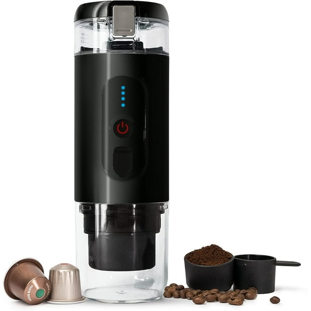 Cafetera Espresso portátil 2 en 1, máquina de café eléctrica recargable  para coche y viaje, compatible